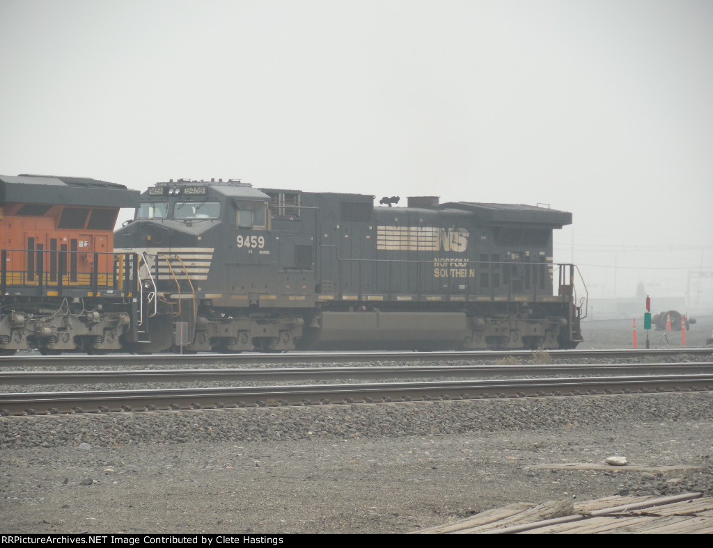 NS 9459 in the smoke
